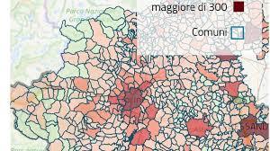 Covid-19: la mappa dei contagi in Piemonte